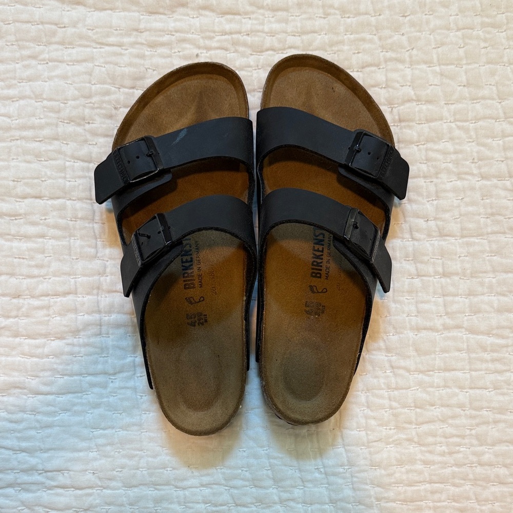 Birkenstock Black Sandals NWOT. Worn once. Size 45